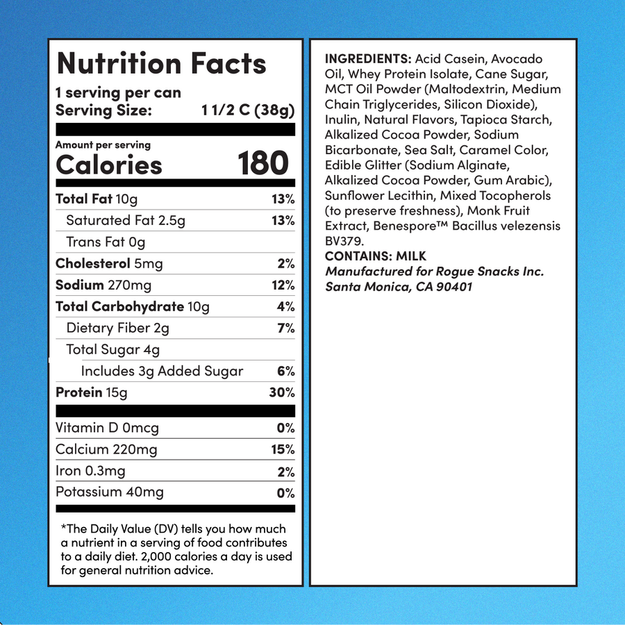 Nutrition facts and ingredients