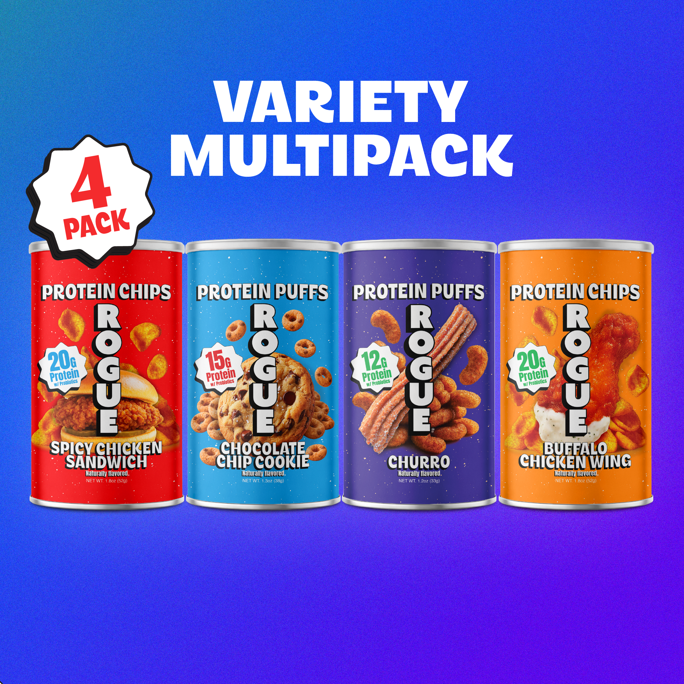 Rogue Protein Snacks Variety Pack (4-Pack)