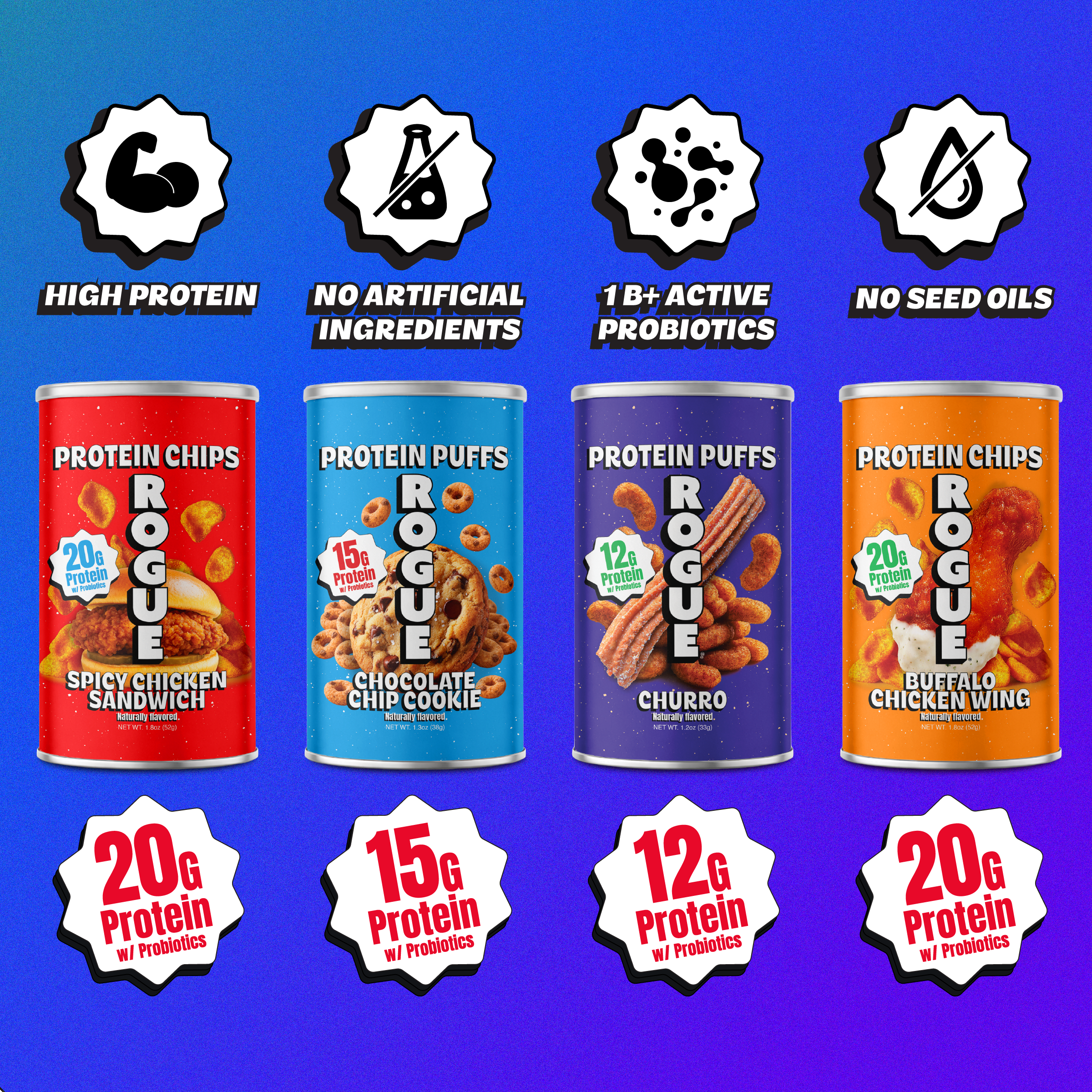 Rogue Protein Snacks Variety Pack (4-Pack)